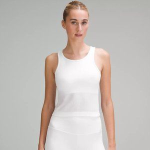 Lululemon Ebb to Street Cropped Tank in White